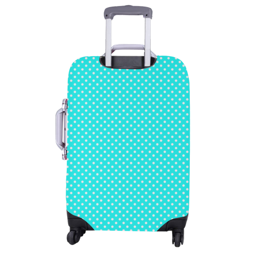 Baby blue polka dots Luggage Cover/Large 26"-28"
