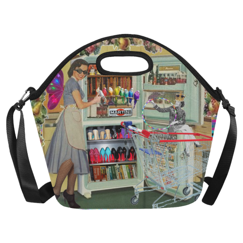 Whats in the Fridge Today? Neoprene Lunch Bag/Large (Model 1669)