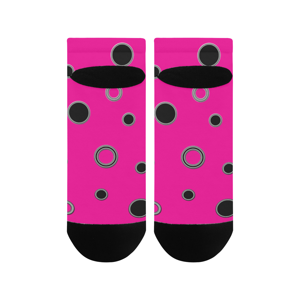 Black Polka Dots Women's Ankle Socks