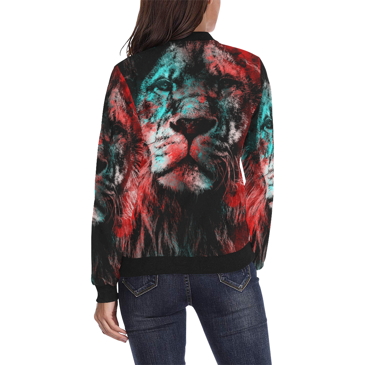 lion jbjart #lion All Over Print Bomber Jacket for Women (Model H36)