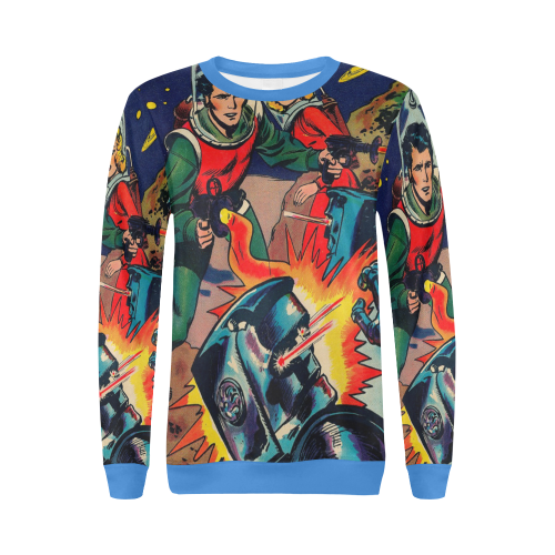 Battle in Space All Over Print Crewneck Sweatshirt for Women (Model H18)