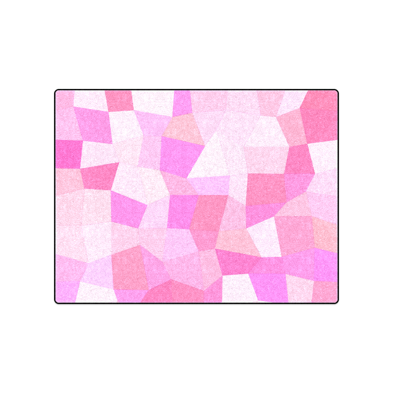 Bright Pink Mosaic Blanket 50"x60"