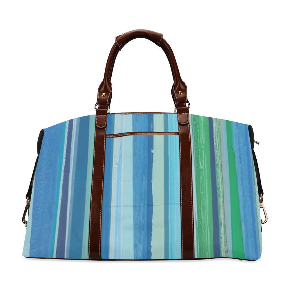 painted stripe 1 Classic Travel Bag (Model 1643) Remake