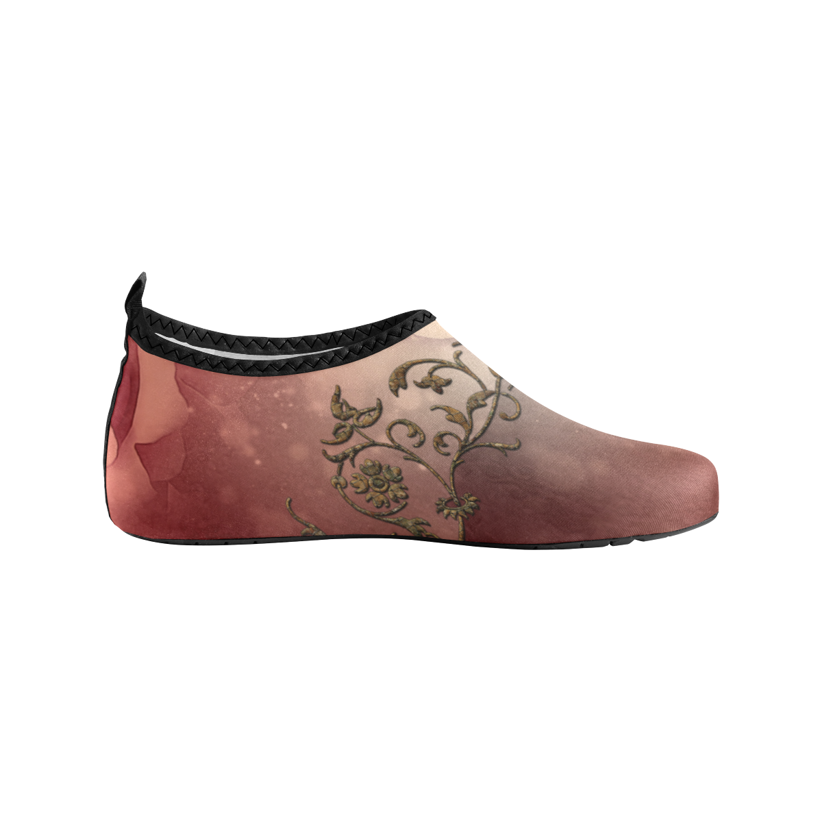 Wonderful roses with floral elements Men's Slip-On Water Shoes (Model 056)