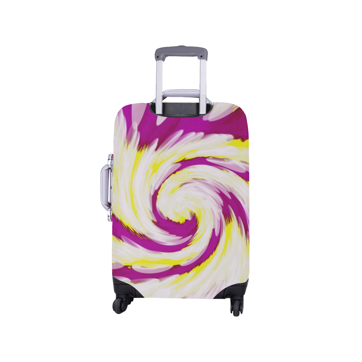 Pink Yellow Tie Dye Swirl Abstract Luggage Cover/Small 18"-21"