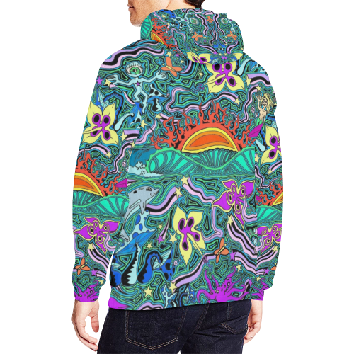 Seascape Hoodie All Over Print Hoodie for Men (USA Size) (Model H13)