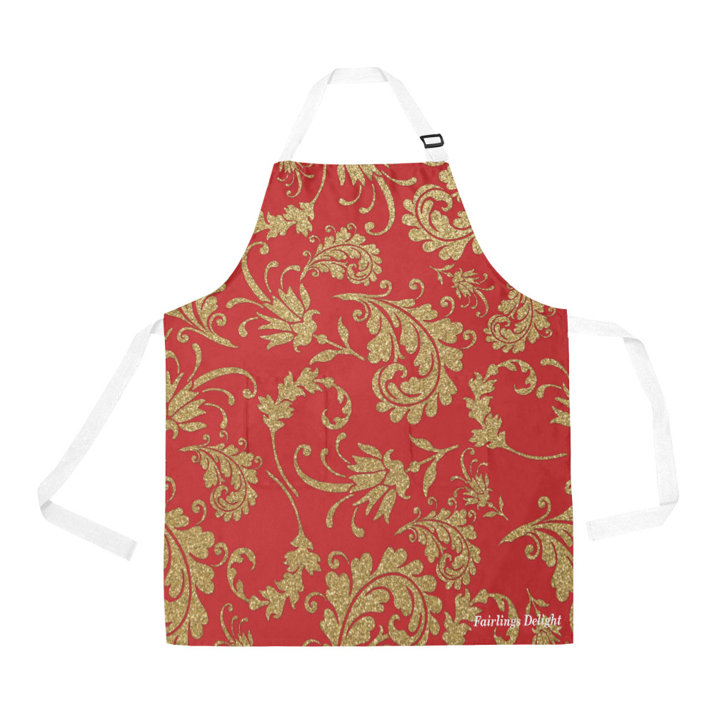 Fairlings Delight's Royal Collection- Golden Floral 53086 All Over Print Apron