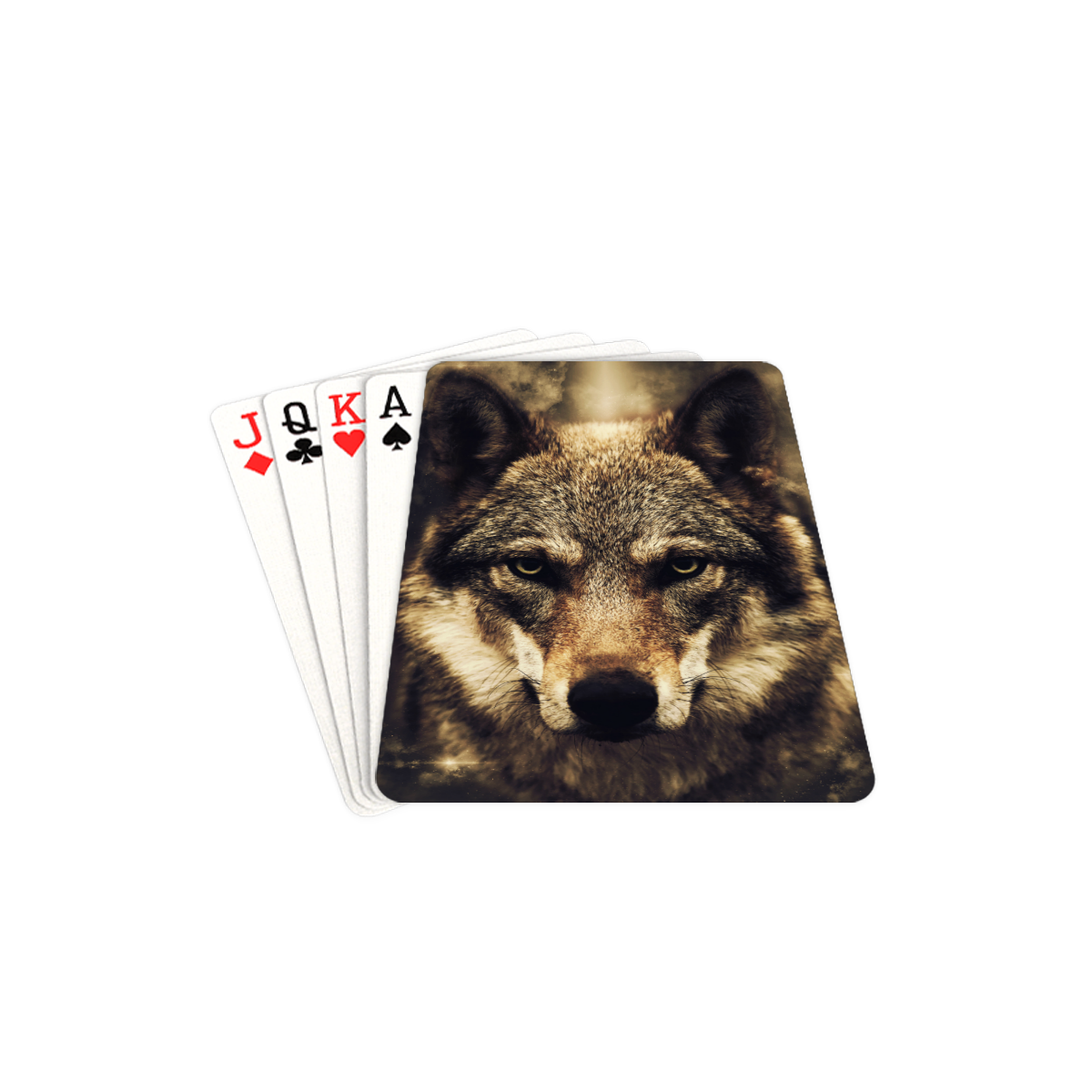 Wolf 2 Animal Nature Playing Cards 2.5"x3.5"