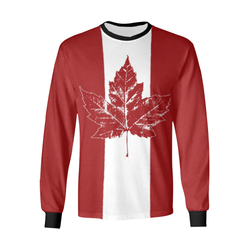 Cool Canada Shirts Long Sleeve Retro Canada Shirts Men's All Over Print Long Sleeve T-shirt (Model T51)