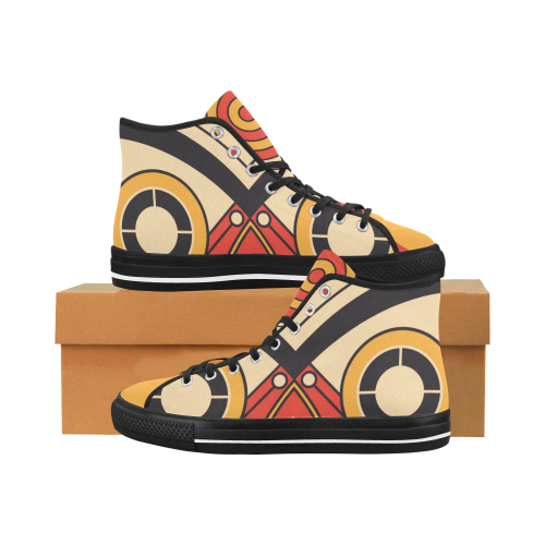 Geo Aztec Bull Tribal Vancouver H Men's Canvas Shoes/Large (1013-1)