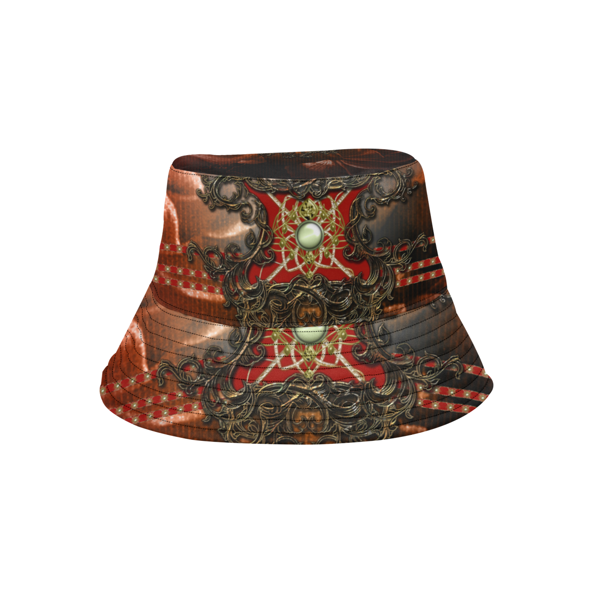 Red floral design All Over Print Bucket Hat