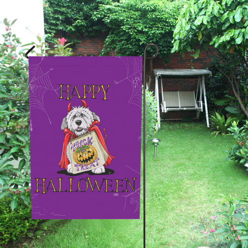 Happy Halloween -Purple Garden Flag 28''x40'' （Without Flagpole）