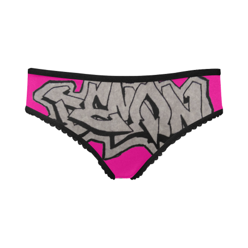Graffiti Demon Panties (Pink) Women's All Over Print Girl Briefs (Model L14)