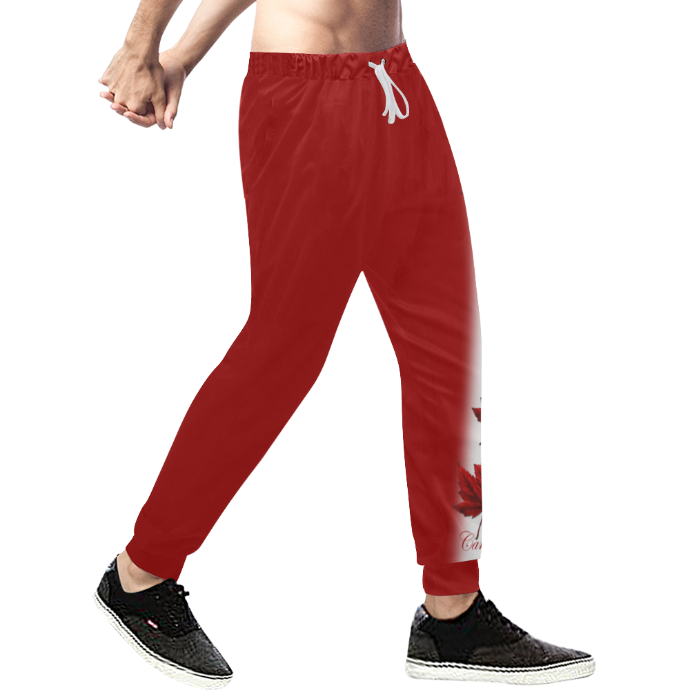 Canada Sweatpants Plus Size Canada Pants Men's All Over Print Sweatpants/Large Size (Model L11)