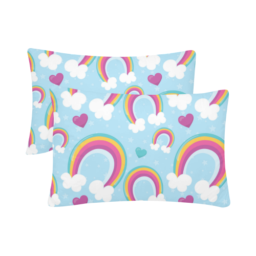 Rainbow Sky Custom Pillow Case 20"x 30" (One Side) (Set of 2)