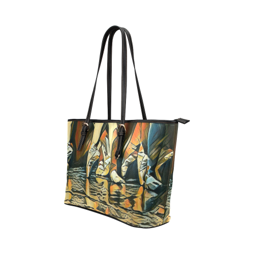 Let's Dance Leather Tote Bag/Small (Model 1651)