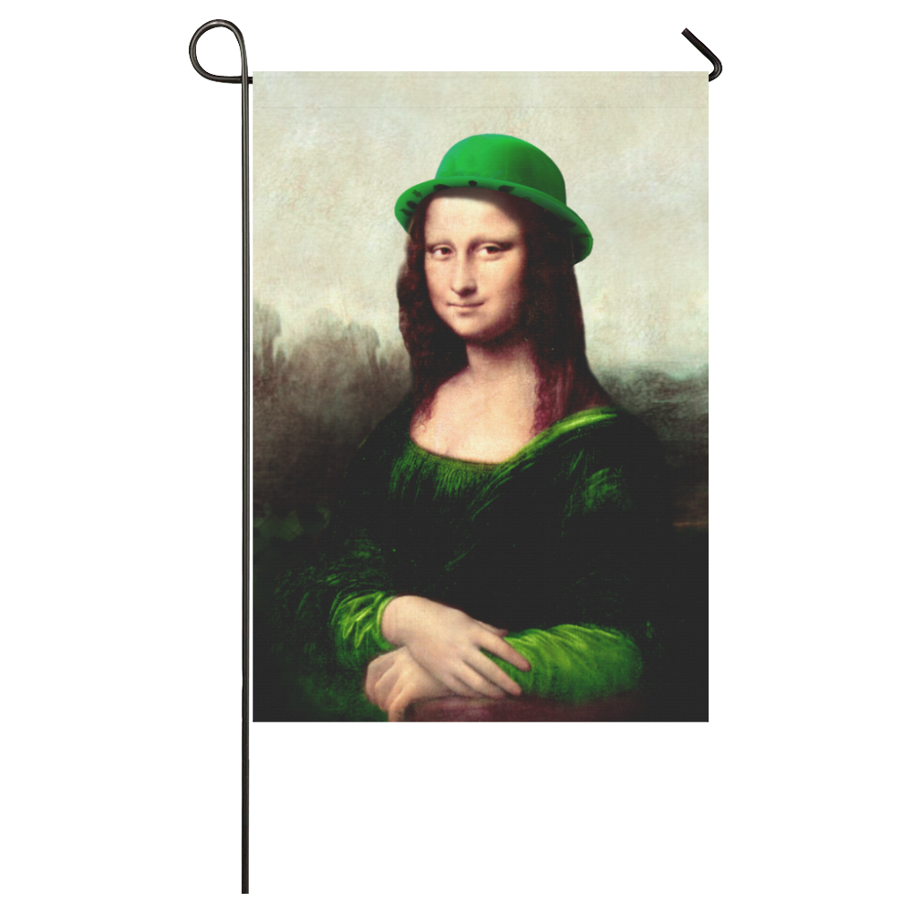 Mona Lisa St. Patrick's Day Garden Flag 28''x40'' （Without Flagpole）