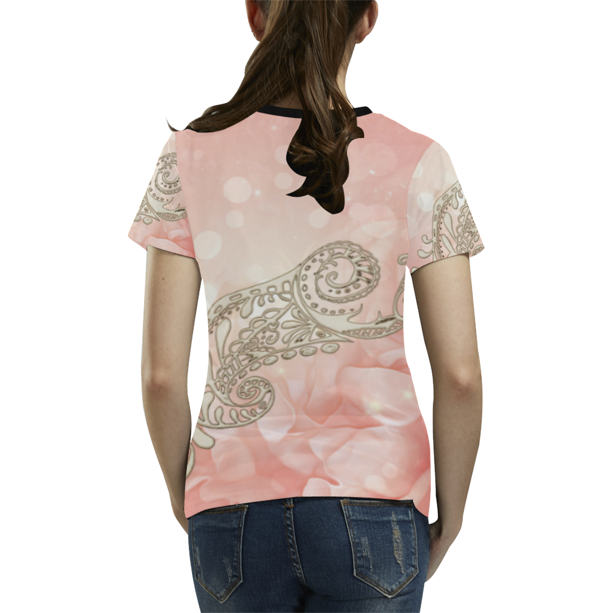 Wonderful flowers All Over Print T-shirt for Women/Large Size (USA Size) (Model T40)
