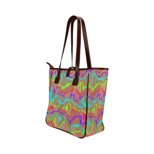 Colorful wavy shapes Classic Tote Bag (Model 1644)