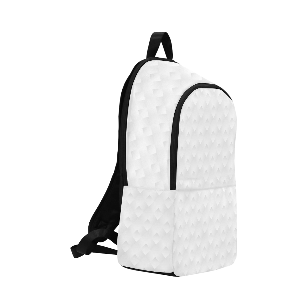 White Rombus Pattern Fabric Backpack for Adult (Model 1659)