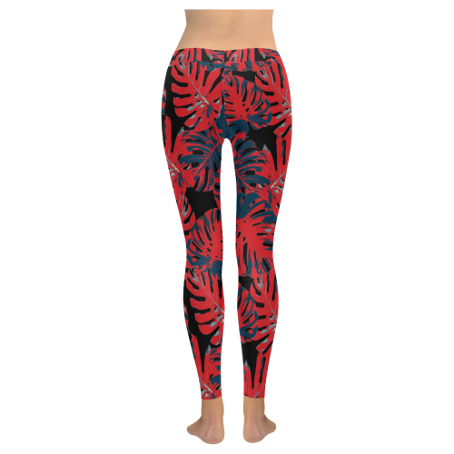cheeseplant hope Women's Low Rise Leggings (Invisible Stitch) (Model L05)