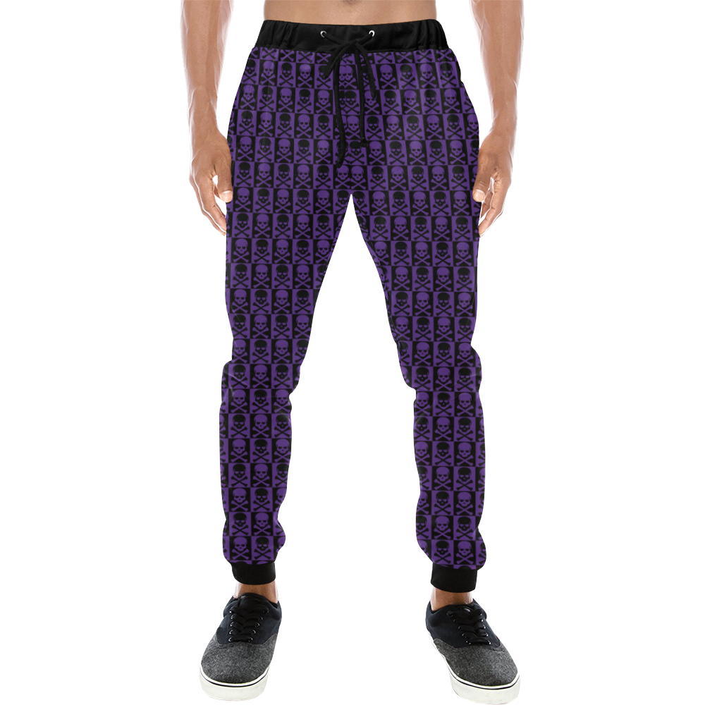 Black and 2025 purple sweatpants