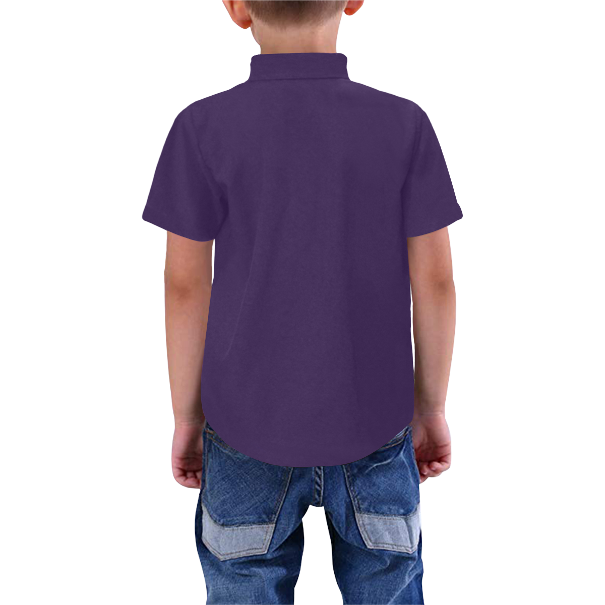color Russian violet Boys' All Over Print Short Sleeve Shirt (Model T59)
