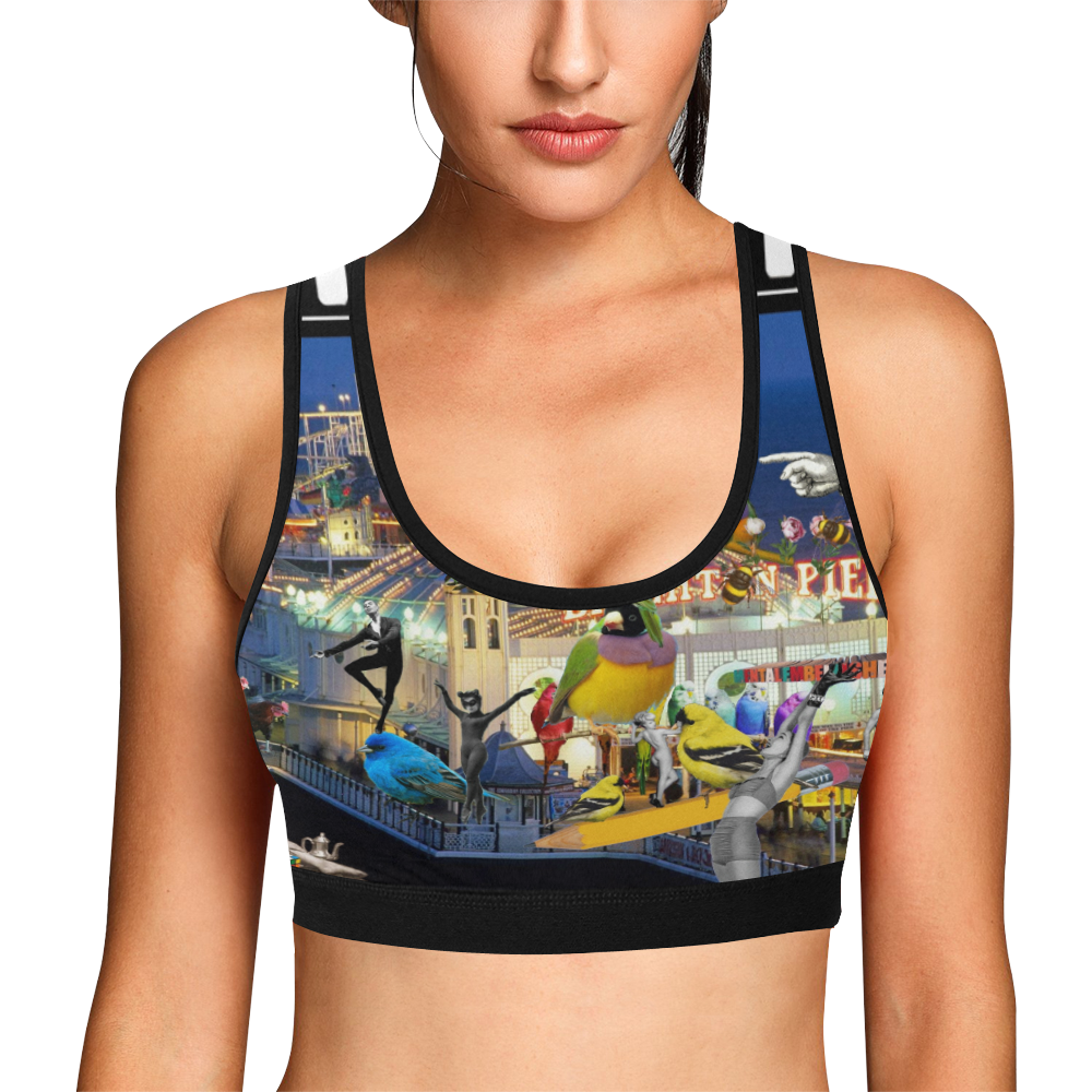 Welcome to Brighton Women's All Over Print Sports Bra (Model T52)
