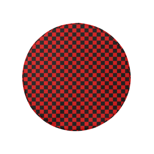 Checkerboard Black And Red 32 Inch Spare Tire Cover