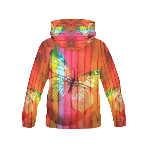 Butterflz Popart by Nico Bielow All Over Print Hoodie for Men/Large Size (USA Size) (Model H13)