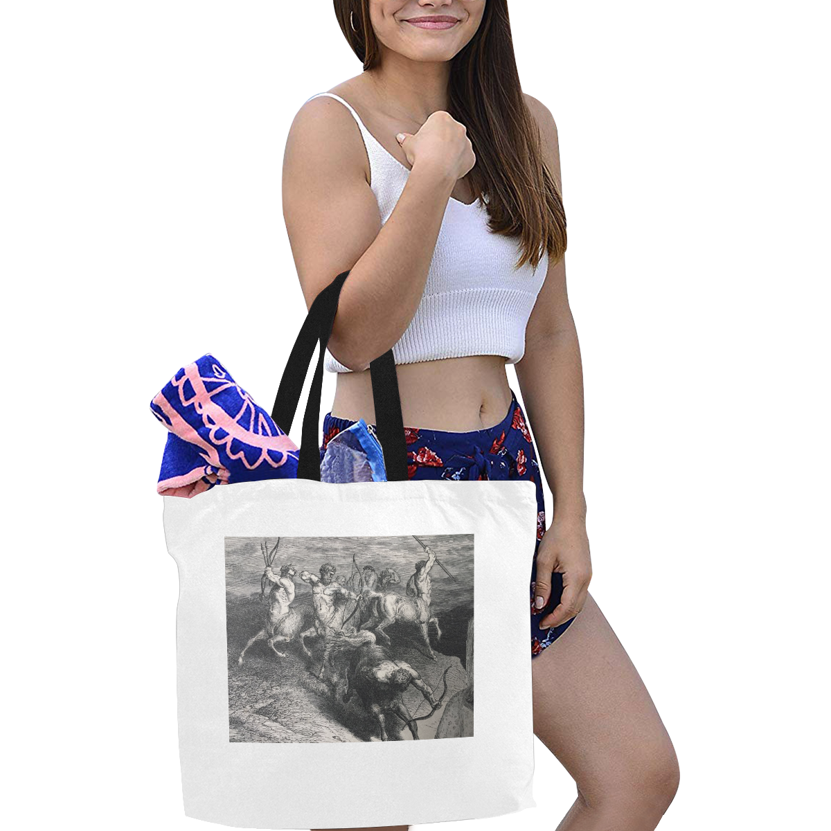 war All Over Print Canvas Tote Bag/Large (Model 1699)