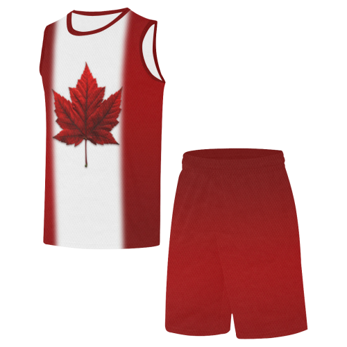 Canada Flag Basketball Uniforms Classic All Over Print Basketball Uniform