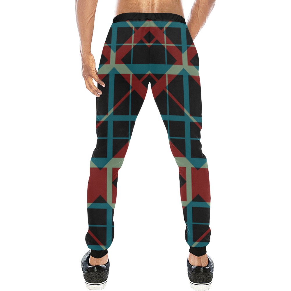 Classic style plaid pattern design Men's All Over Print Sweatpants (Model L11)