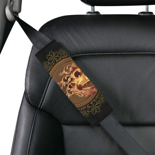 Amazing skull with floral elements Car Seat Belt Cover 7''x8.5''