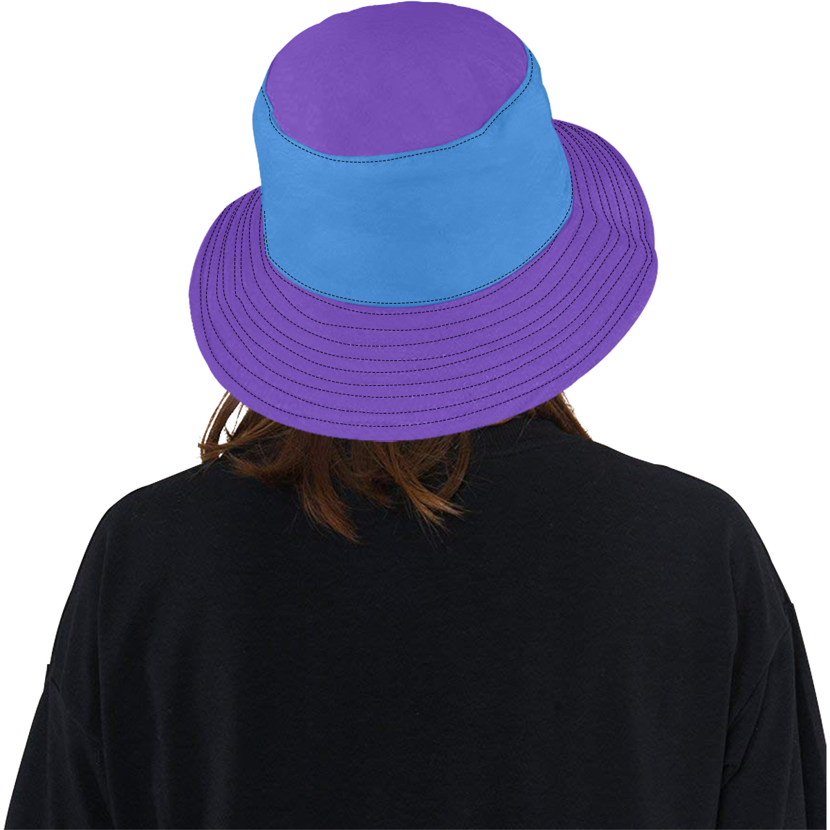 purple and blue solid colors All Over Print Bucket Hat