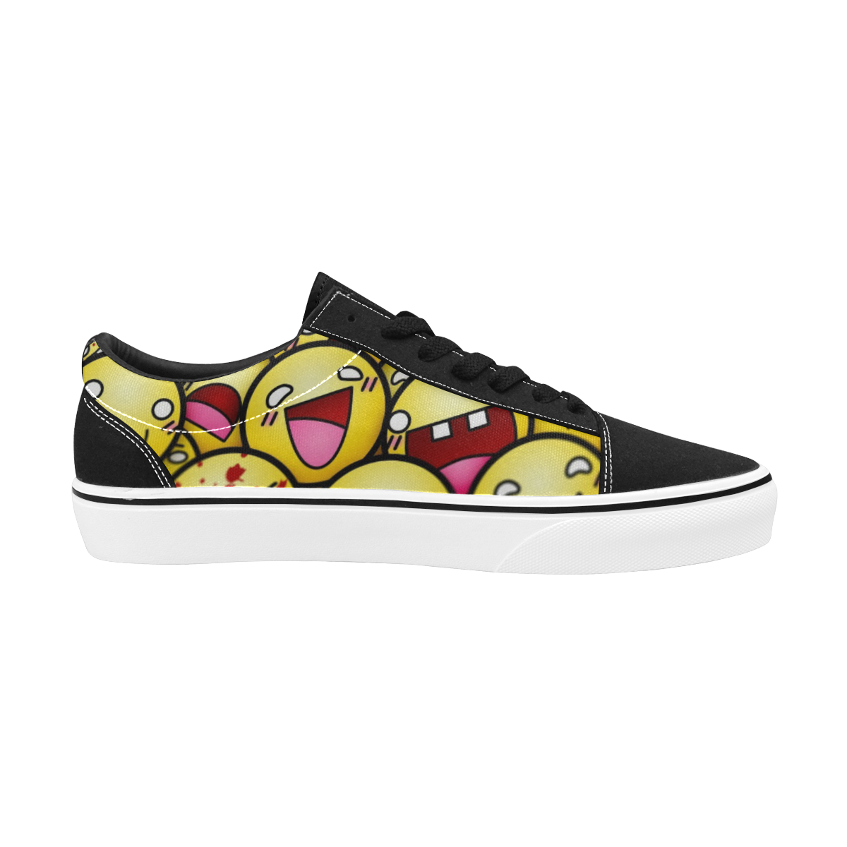 skate emoji002 Men's Low Top Skateboarding Shoes (Model E001-2)