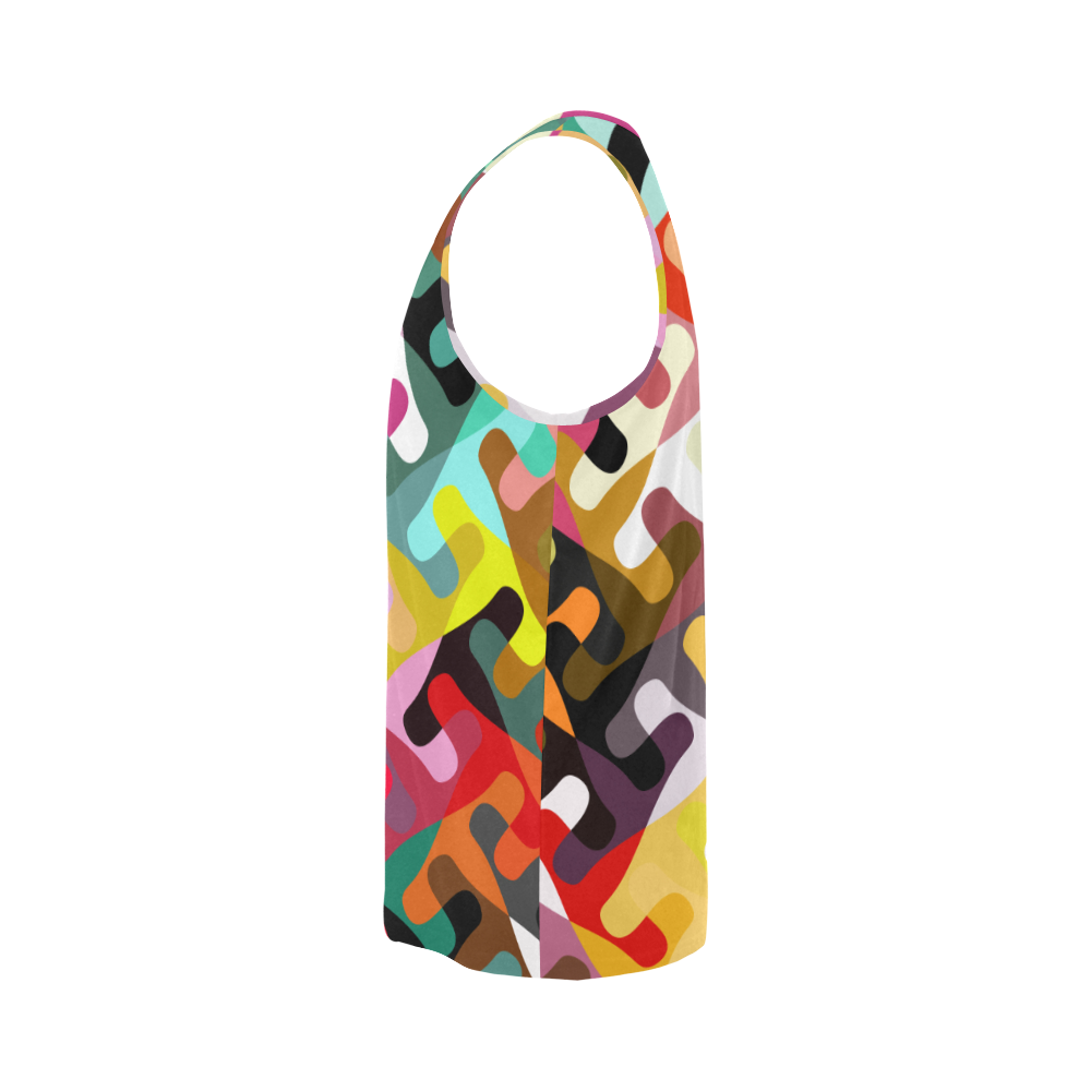 Colorful shapes All Over Print Tank Top for Men (Model T43)