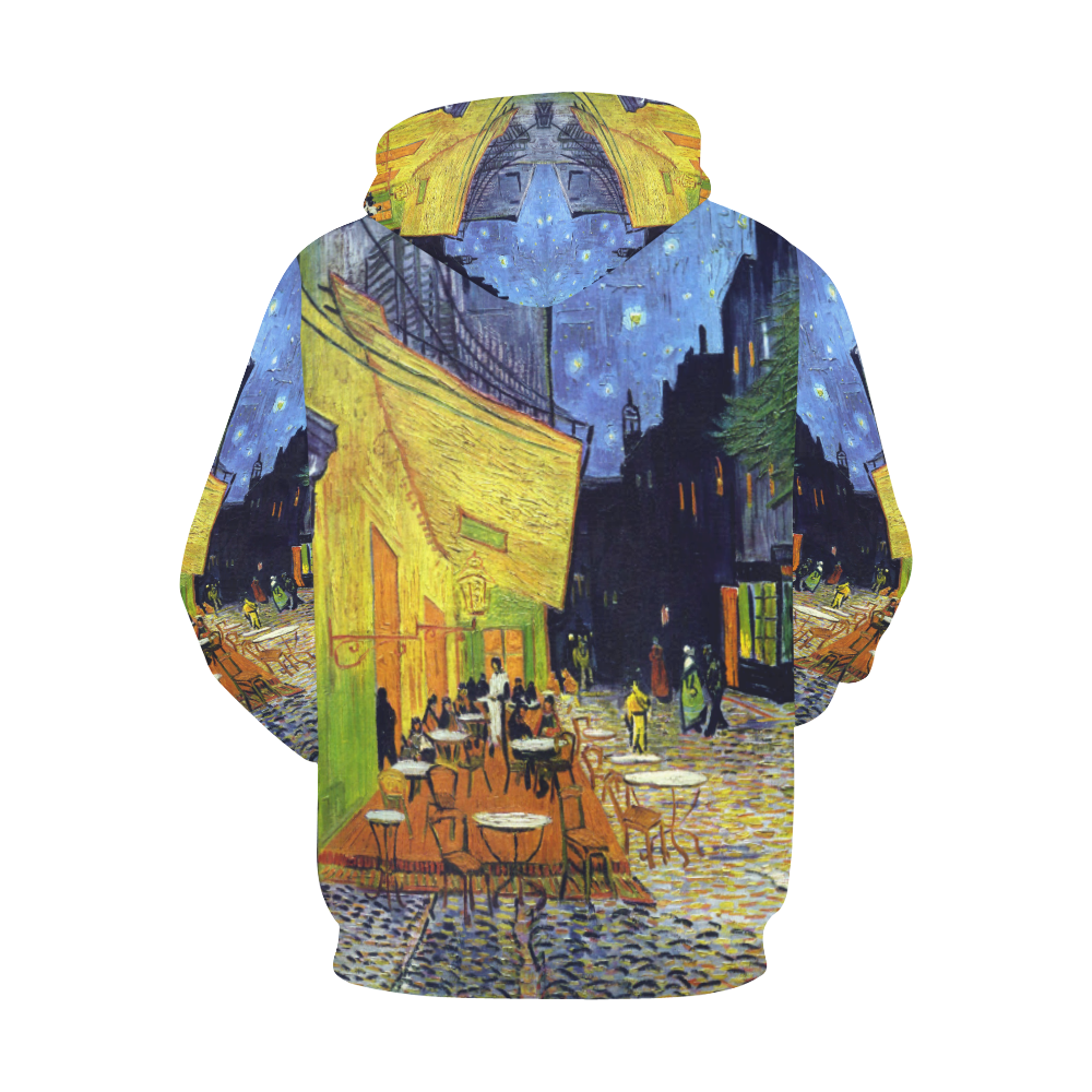 Vincent Willem van Gogh - Cafe Terrace at Night All Over Print Hoodie for Women (USA Size) (Model H13)