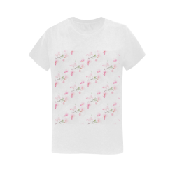 Pattern Orchidées Women's T-Shirt in USA Size (Two Sides Printing)