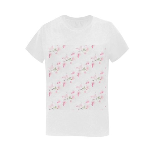 Pattern Orchidées Women's T-Shirt in USA Size (Two Sides Printing)