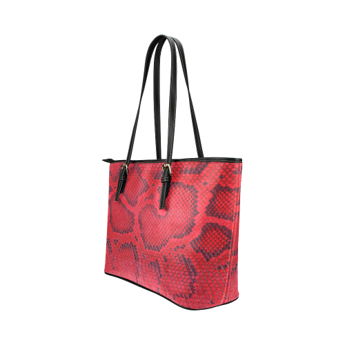 SNAKE LEATHER 6 Leather Tote Bag/Small (Model 1651)