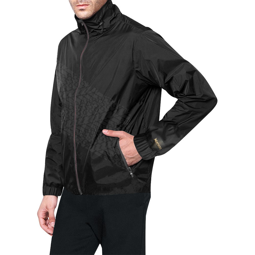 numbers_collection_1234567_flag_mattblack Unisex All Over Print Windbreaker (Model H23)
