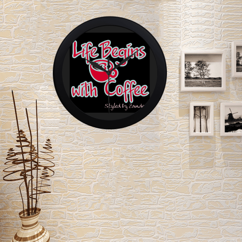 Coffee Life Circular Plastic Wall clock