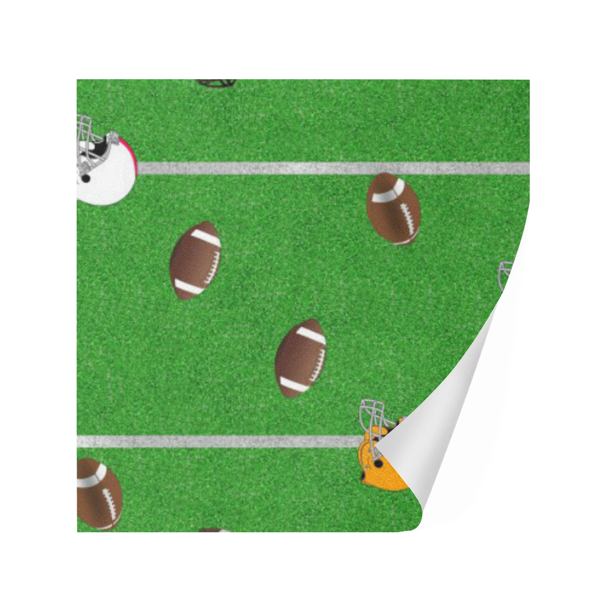 Footballs and Helmets Pattern Gift Wrapping Paper 58"x 23" (3 Rolls)