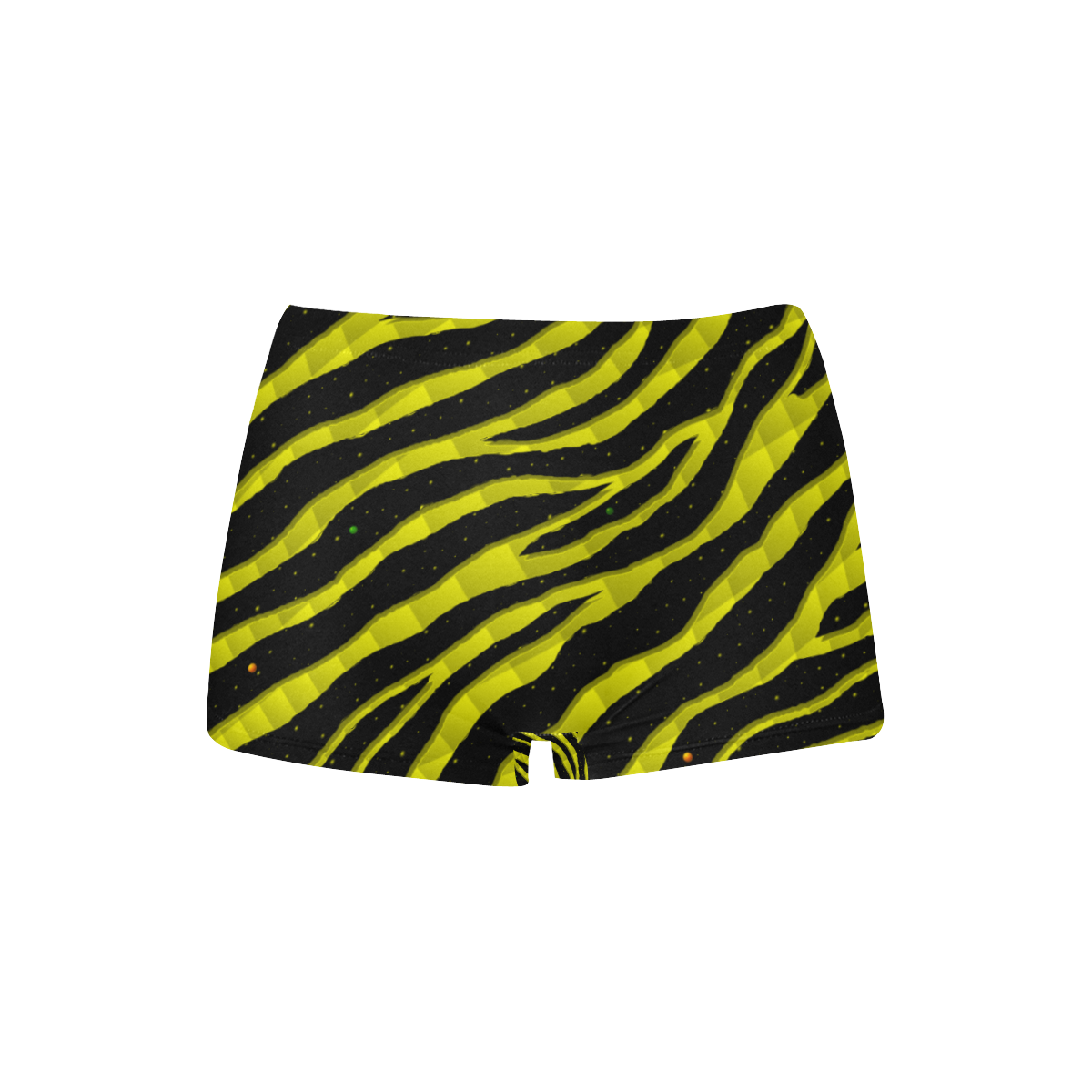 Ripped SpaceTime Stripes - Yellow Women's All Over Print Boyshort Panties (Model L31)