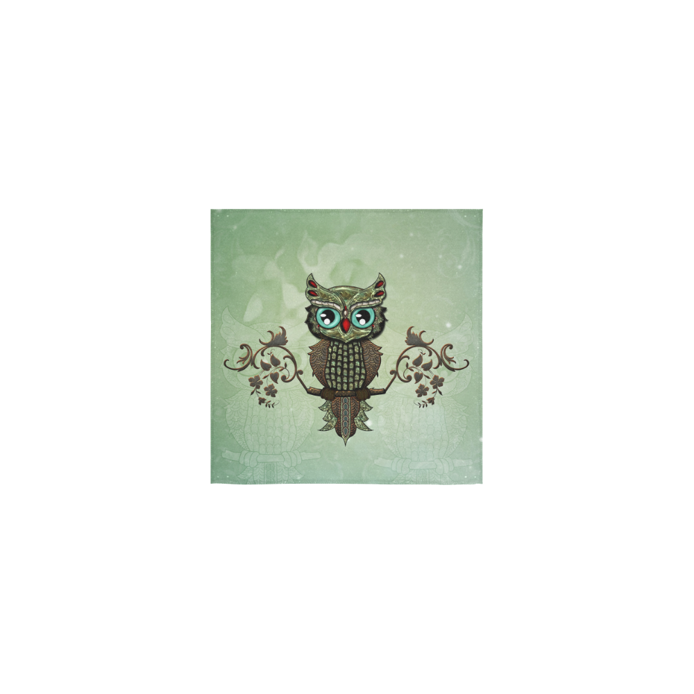Wonderful owl, diamonds Square Towel 13“x13”