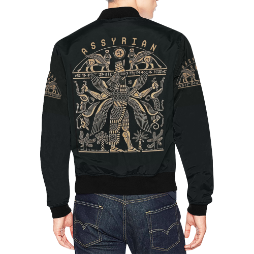 ASSYRIAN All Over Print Bomber Jacket for Men/Large Size (Model H19)