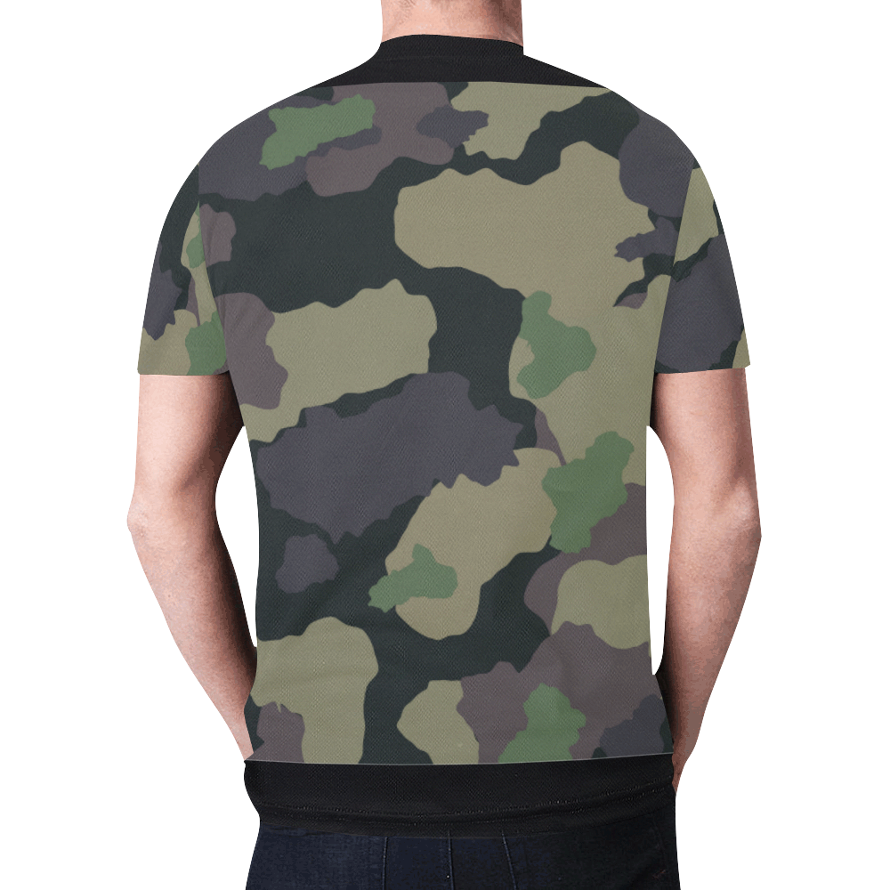 camuflaje negro New All Over Print T-shirt for Men (Model T45)