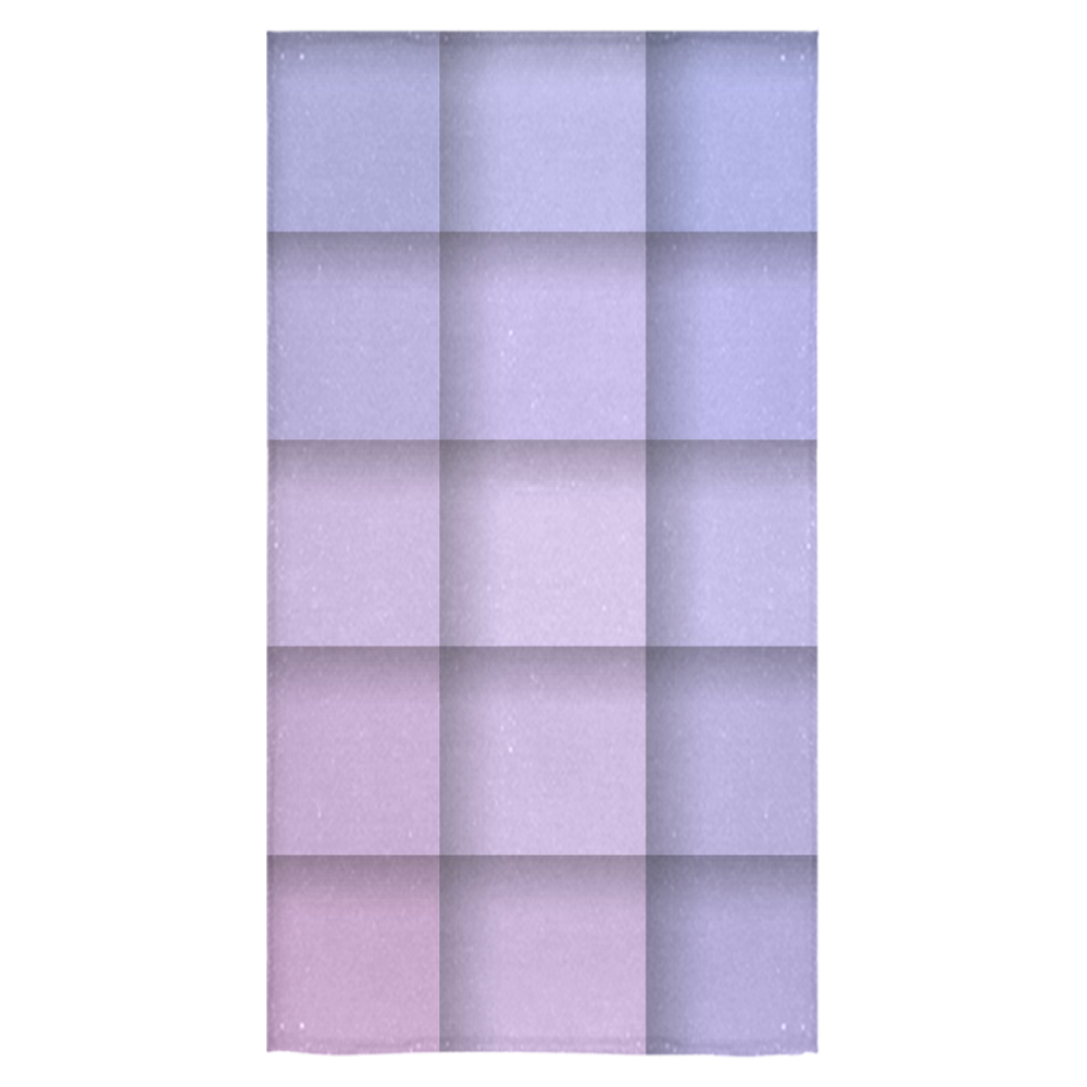 Glass Mosaic Blue Violet Orange Pattern Bath Towel 30"x56"