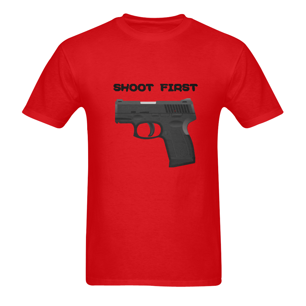 gun-154480_1280 Men's T-Shirt in USA Size (Two Sides Printing)